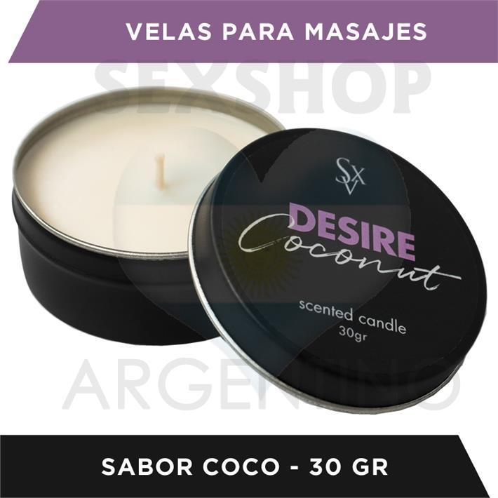 Vela para masajes dessire con aroma a coco 30gr